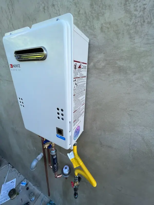 Tankless water heater installation for Kimberly homes